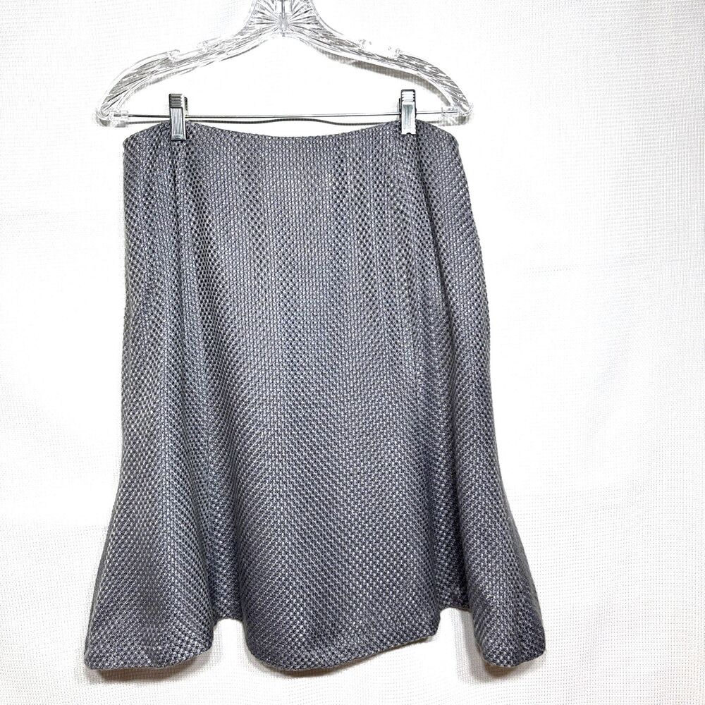 Vintage Oscar de la Renta Tweed Skirt A-Line Flared Career Party Cocktail - 12